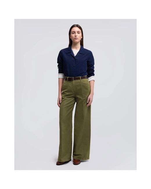 Aspesi Green Wide Trousers