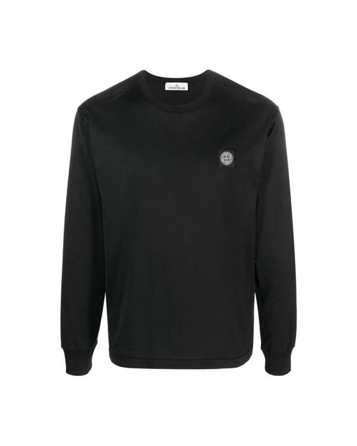 Stone Island Black Long Sleeve Tops for men