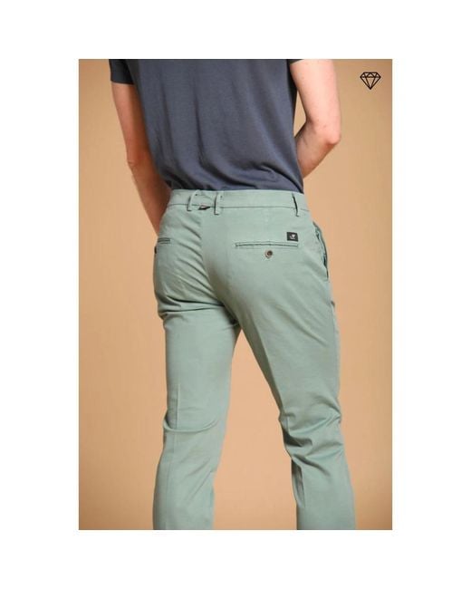 Mason's Broeken ,Groen ,Katoen Slim Fit Chino Broek in het Blue voor heren