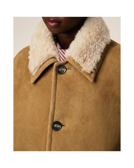AMI Natural Faux Fur & Shearling Jackets