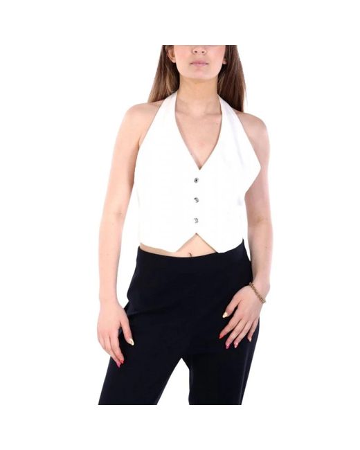 Liu Jo Jassen ,Wit ,Katoen Vest in het White