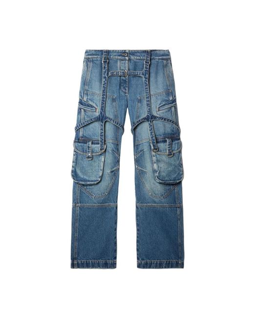 Off-White c/o Virgil Abloh Blue Straight Jeans