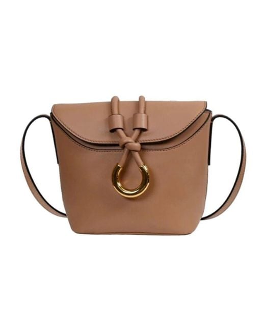 Coccinelle Brown Leder Umhängetasche Mit Toggle-Verschluss