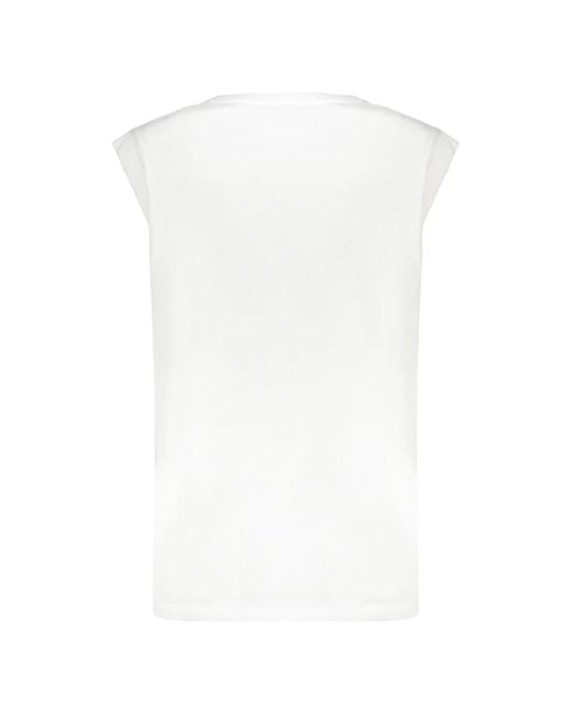 Balmain White Sleeveless Tops