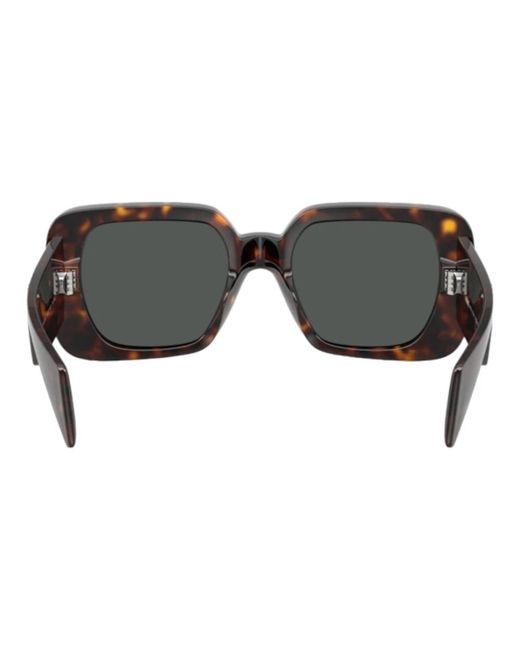 Versace Black Sonnenbrille quadratischer stil dunkelgrau