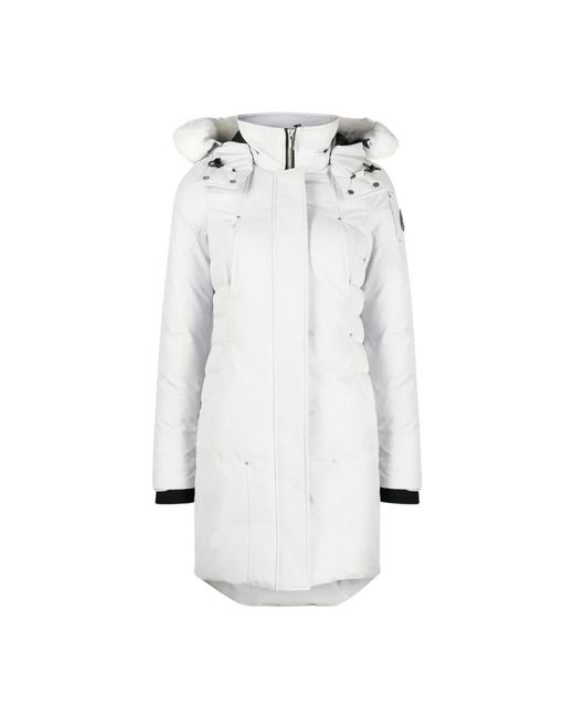 Moose Knuckles Cloud Shearling Parka in het White