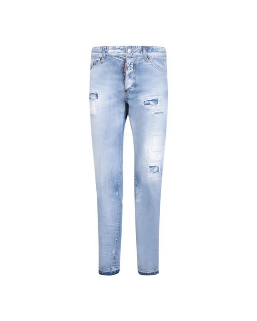DSquared² Blaue ripped jeans für stilbewusste männer in Blau für Herren |  Lyst DE