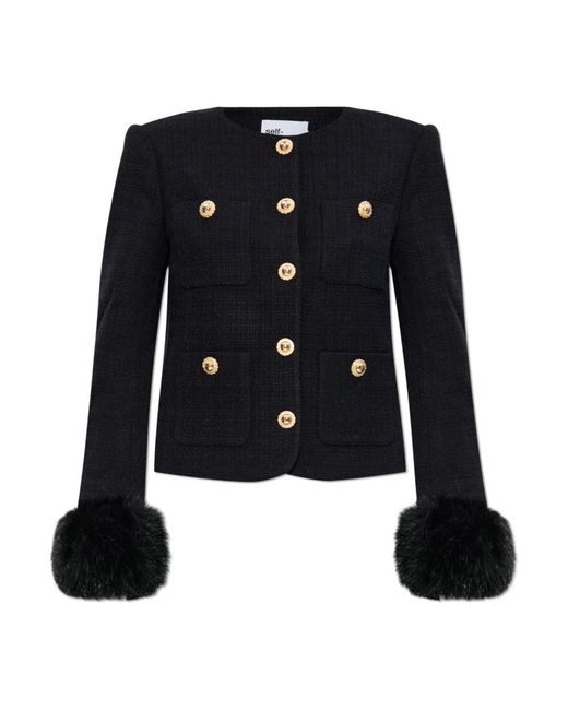 Tweed Jackets Self-Portrait de color Blue