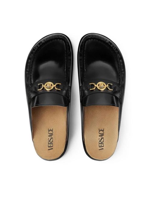 Mules Versace de hombre de color Black