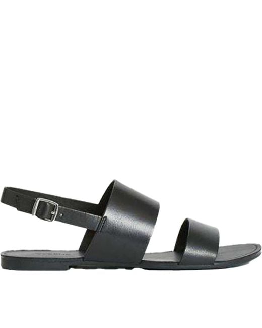 Vagabond Black Flat Sandals