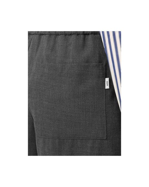 AMI Gray Straight Trousers for men