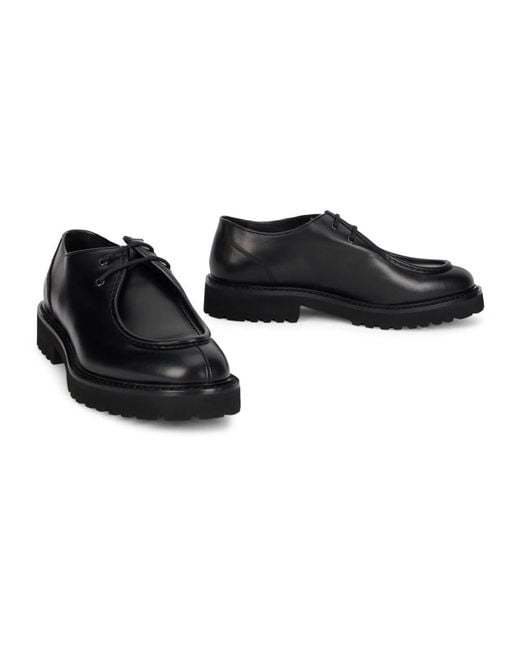 Doucal's Black Laced Shoes for men