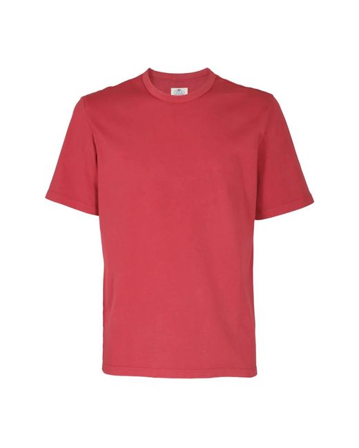 Camicia manica corta di Tela Genova in Red da Uomo