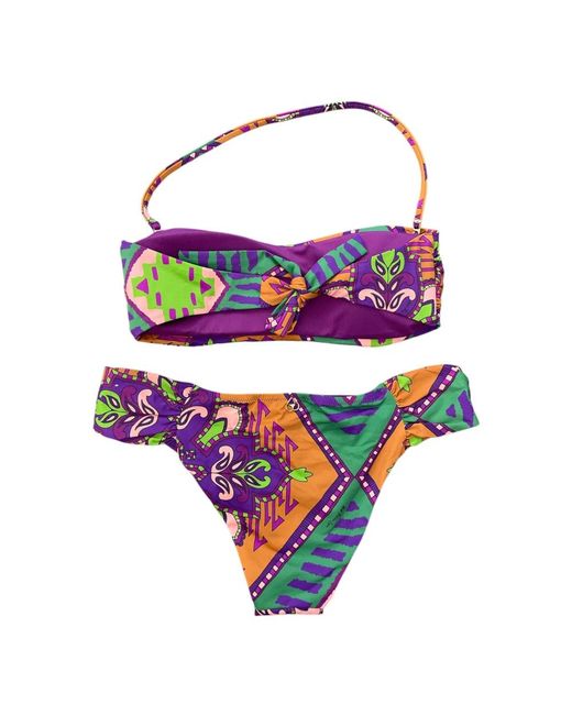 Miss Bikini Badmode ,Veelkleurig ,Strass Bandeau Bikini Italië in het Black