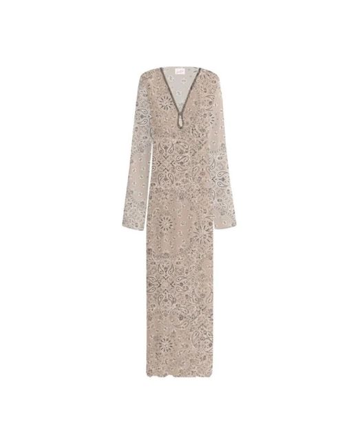 Mc2 Saint Barth Natural Maxi Dresses