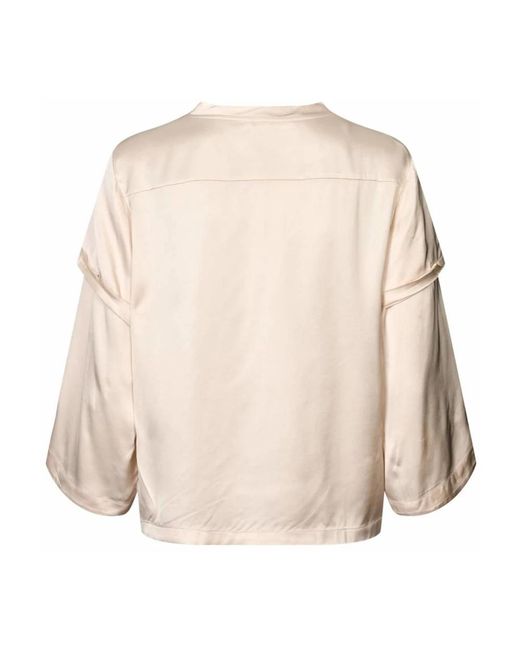 Rabens Saloner Overhemden ,Grijs ,Elegante Crystal Nienna Blouse in het Natural
