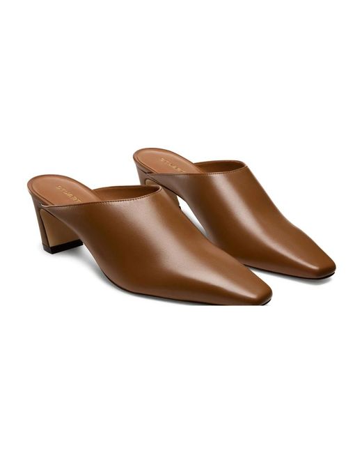 Stuart Weitzman Brown Stassi Mule 50