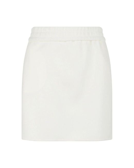 Max Mara White Weiße Minirock Wolle Kaschmir