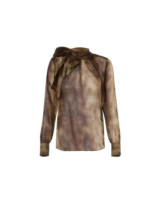 Blouses di Elisabetta Franchi in Brown