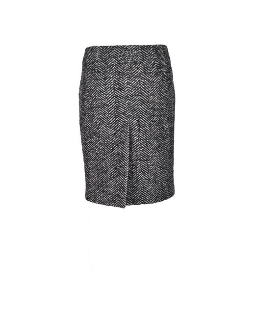 Miu Miu Gray Wollmischung Reißverschlussrock