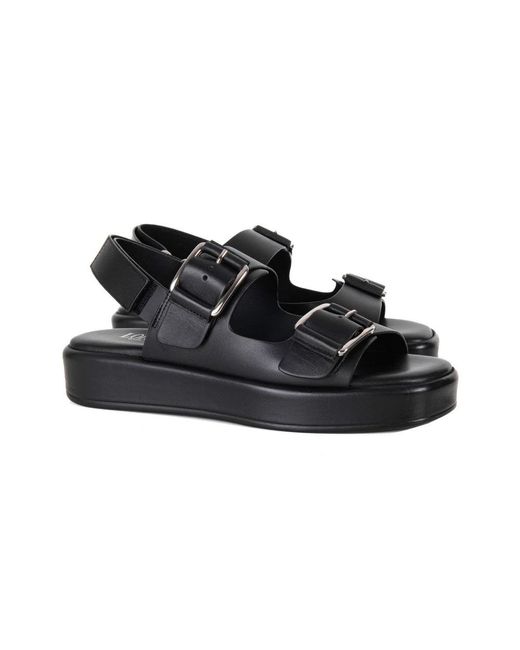 Loriblu Black Flat Sandals