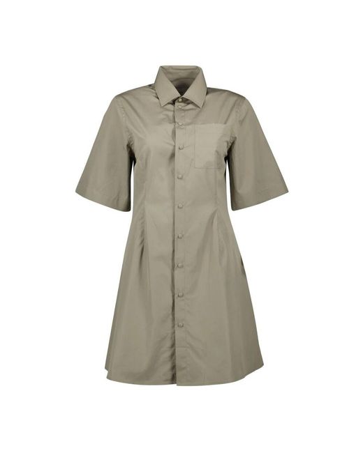 AMI Gray Baumwollhemdkleid Frühling-Sommer 2025