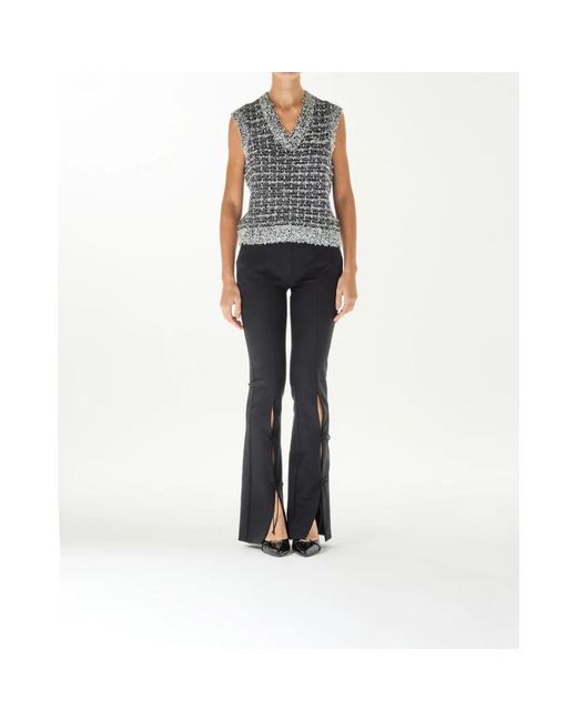Karl Lagerfeld Gray V-Neck Knitwear