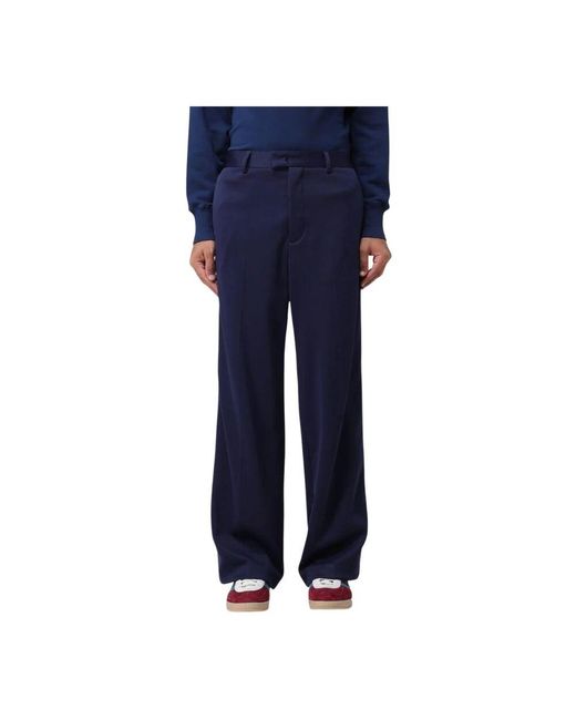 MSGM Blue Wide Trousers for men