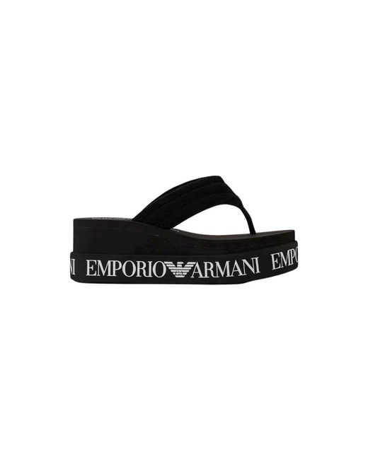 Emporio Armani Black Flip Flops