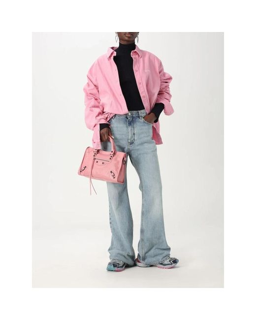 Balenciaga Pink Klassisches Button-Down Hemd, Regular Fit