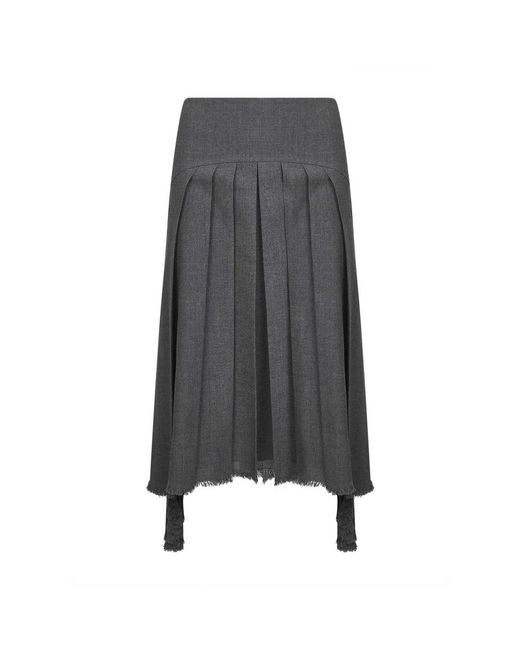 Jil Sander Gray Midi Skirts
