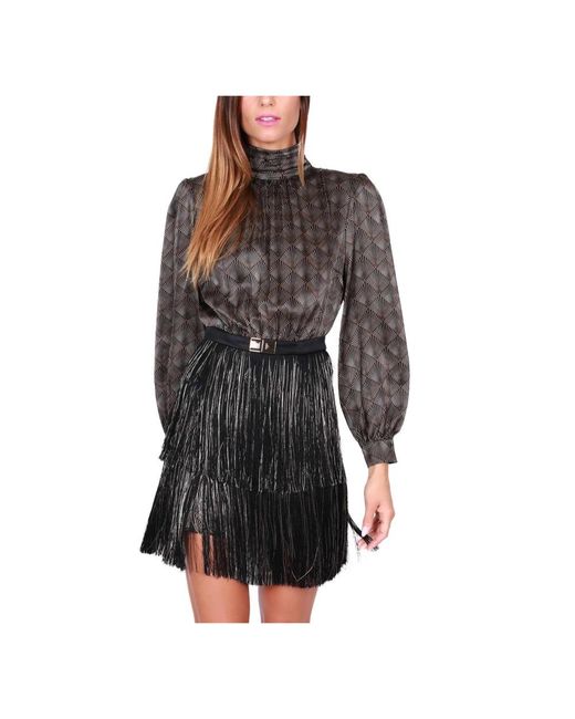 Elisabetta Franchi Short Dresses in het Black