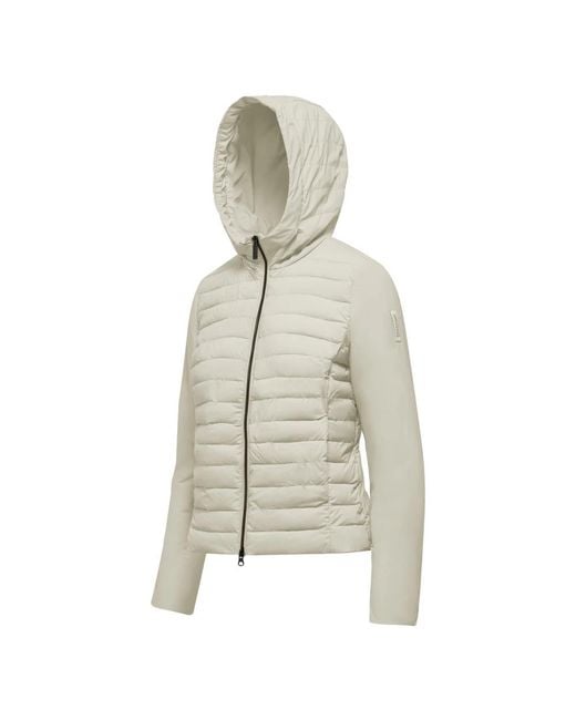 Bomboogie Stretch Nylon Down Jacket in het Natural