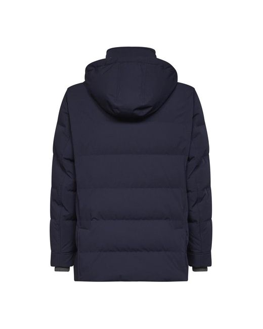 Brunello Cucinelli Blue Winter Jackets for men