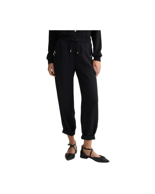 Liu Jo Black Ecs jogginghose mit schmuckdetail