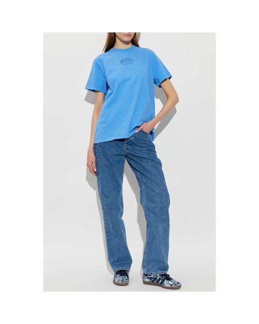 Ganni Blue T-Shirts