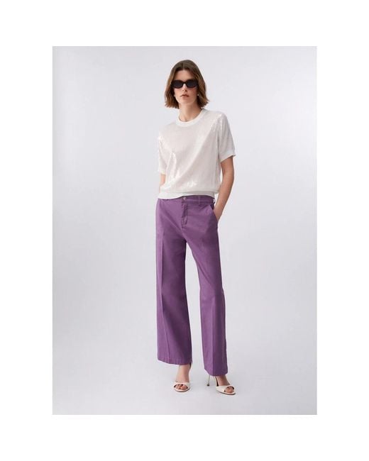 Liu Jo Purple Wide Trousers