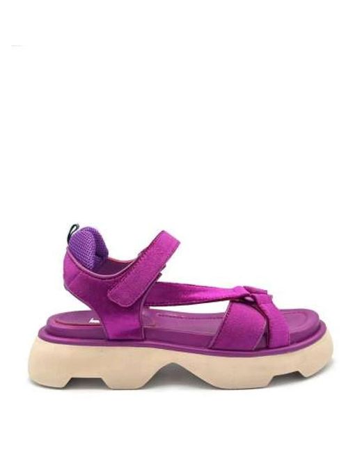 Jeannot Purple Flat Sandals