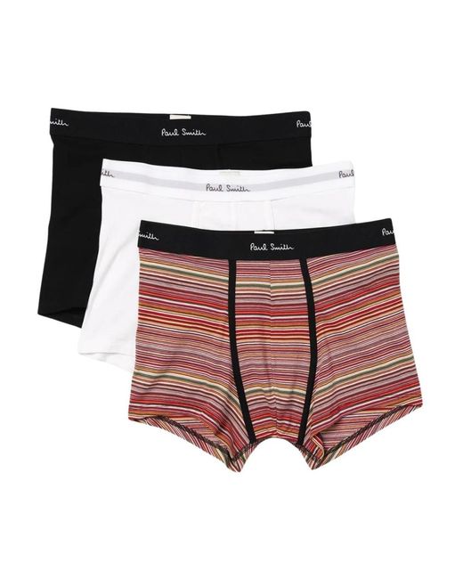 Paul Smith Ondergoed ,Veelkleurig ,Katoen Boxershorts 3-Pack in het Red voor heren