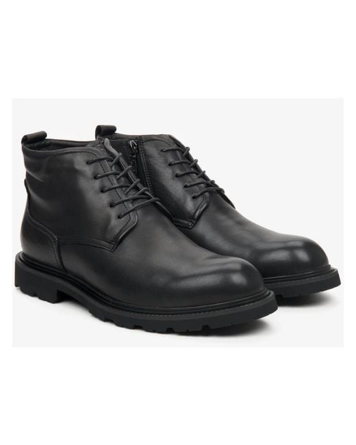 ESTRO Black Winter Boots for men