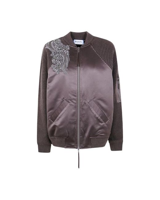 Blugirl Blumarine Brown Bomber Jackets