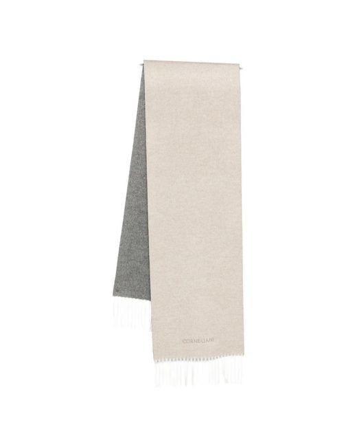 Corneliani Natural Silk Scarves for men