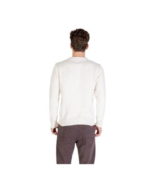 Round-Neck Knitwear Gianni Lupo pour homme en coloris Gray