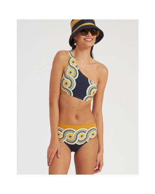 LaDoubleJ Badmode ,Blauw ,Goddess One-Shoulder Badpak in het Blue