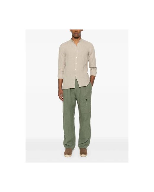 C P Company Green Straight Trousers for men