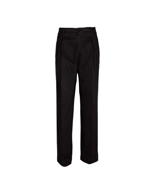 BRIGLIA Black Straight Trousers
