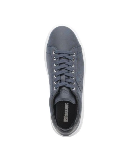 Blauer Blaue Low Top Sneakers in Blue für Herren