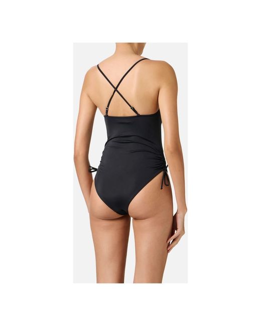 Iceberg Badmode ,Zwart ,Zwarte Jumpsuit Met Looney Tunes-Print Op De Borst in het Black
