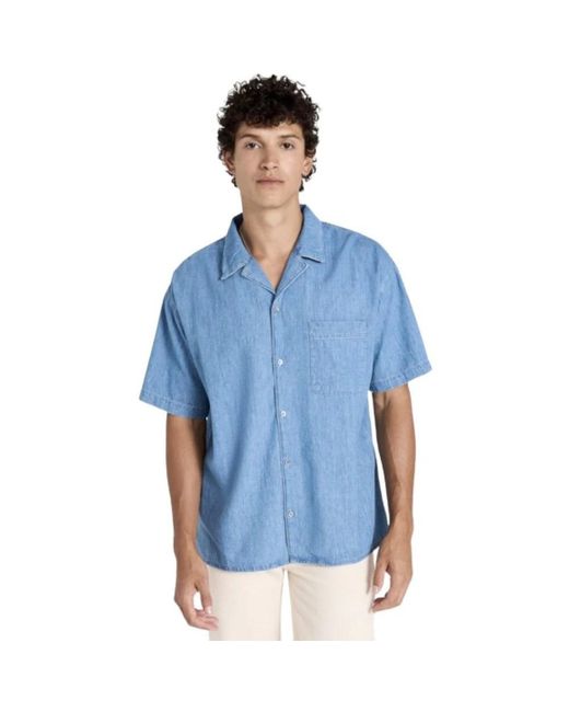 FRAME Blue Short Sleeve Shirts for men