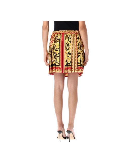 Versace Rokken ,Veelkleurig ,Barocco Minirok in het Yellow